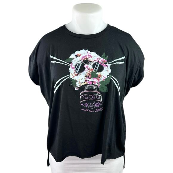 The Chicks Women's Black Graphic Short Sleeve Music Band T Shirt Tee Top Size M - Picture 1 of 3
